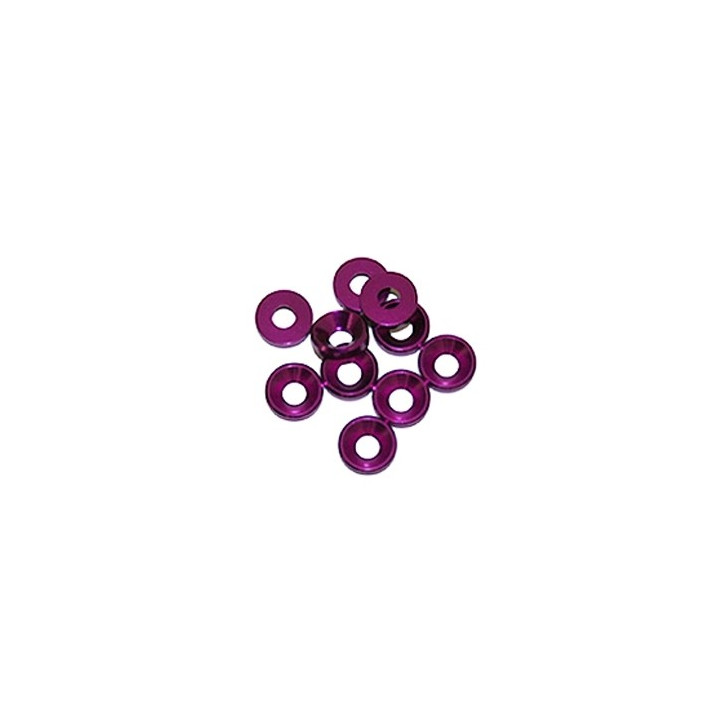 3 mm. alu podložky fialové (10 ks.)