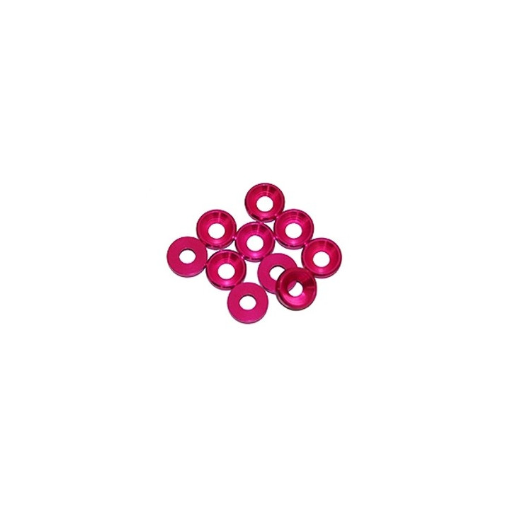 3 mm. alu podložky růžové (10 ks.)