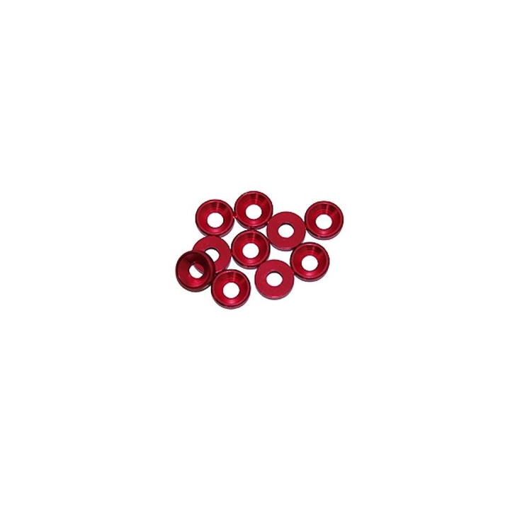 3 mm. alu podložky červené (10 ks.)