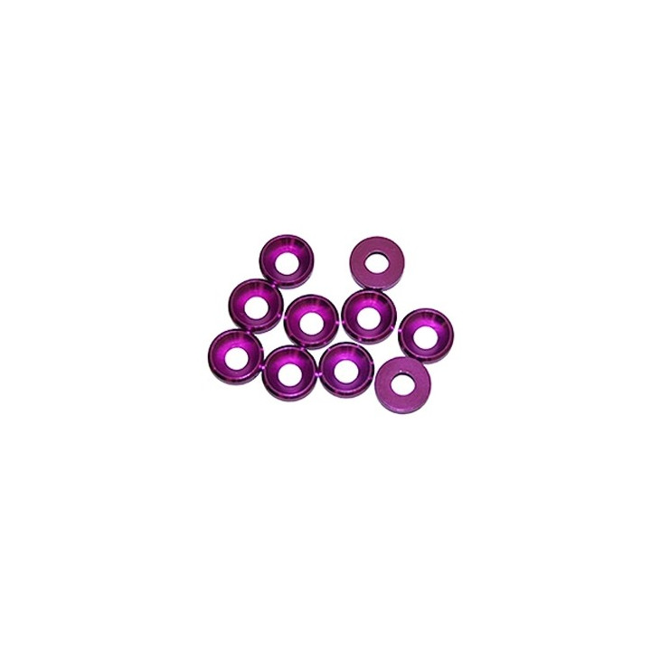 4 mm.alu podložky fialové (10 ks.)
