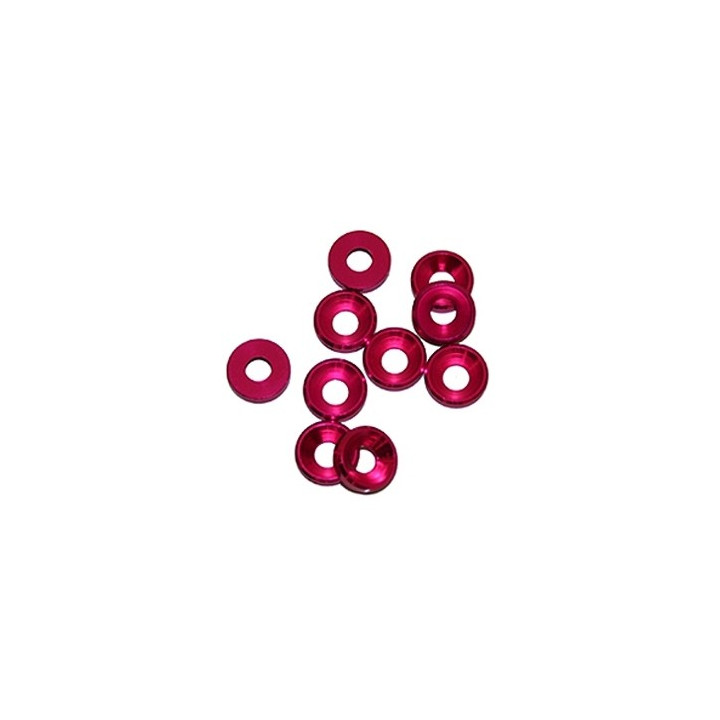 4 mm.alu podložky růžové (10 ks.)