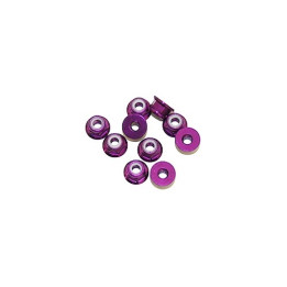 4 mm.alu samojistné matičky s osazením fialové (10 ks.)