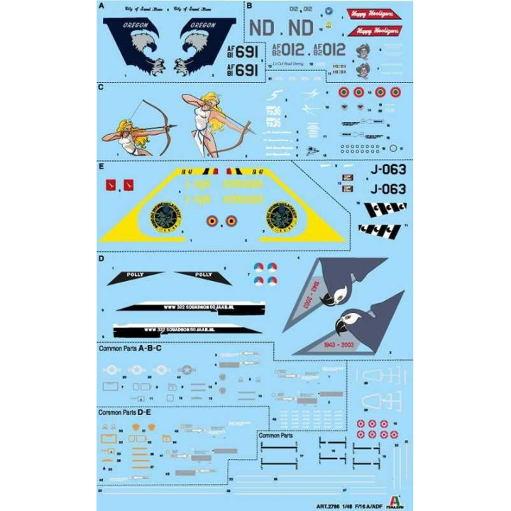 Model Kit letadlo 2786 - F-16A Fighting Falcon (1:48)