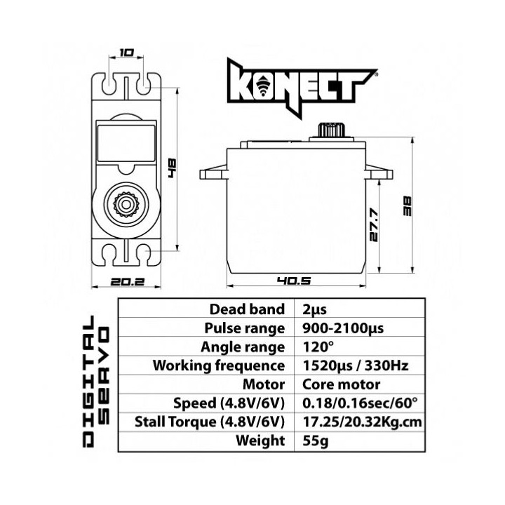 KONECT 21 kg servo - SPORT