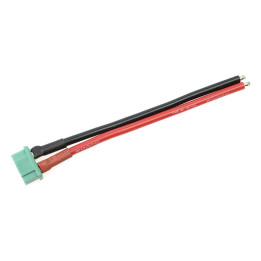 Konektor zlacený MPX samec s kabelem 14AWG 12cm