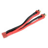 Paralelní Y-kabel s konektory Deans a kabely 12AWG, délka 12cm. Dva přístrojové (pro baterie) a jeden bateriový konektor (do regulátoru). Vedle sebe se mohou zapojovat pouze akumulátory stejného typu, stejného napětí a stejné kapacity!