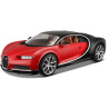 Kovový model auta 1:18 Bburago 18-11040 Plus Bugatti Chiron nejen pro sběratele. Má otevírací dveře a kapotu, otočná kola. Vůz byl představen v roce 2016 jako nejsilnější, nejrychlejší, nejluxusnější vůz na světě. Barva modelu je červená a je přibližně 24 cm velký.