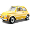Kovový model auta Bburago 18-22098 legendární Fiat 500F z roku 1965 v měřítku 1:24. Model má otevírací dveře, kapotu, zatáčení kol volantem je plně funkční. Model má žlutou barvu a je velký přibližně 18 cm.