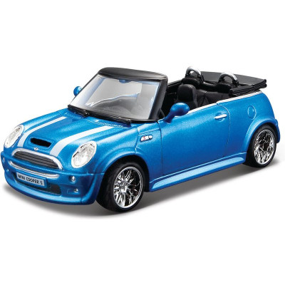 Bburago Mini Cooper S Cabriolet 1:32 modrá metalíza