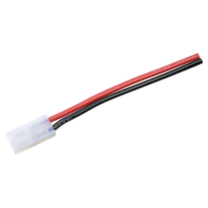 Konektor zlacený Tamiya samice s kabelem 14AWG 12cm