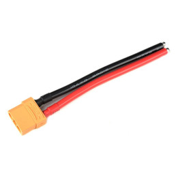 Konektor zlacený XT-90 samec s kabelem 10AWG 12cm
