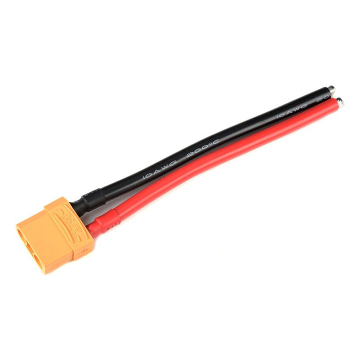 Konektor zlacený XT-90 samec s kabelem 10AWG 12cm