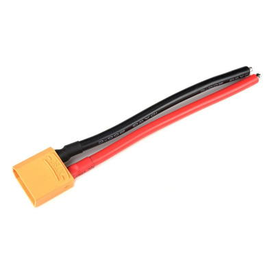 Konektor zlacený XT-90 samice s kabelem 10AWG 12cm