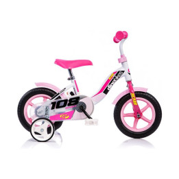 DINO Bikes - Dětské kolo 10" růžové