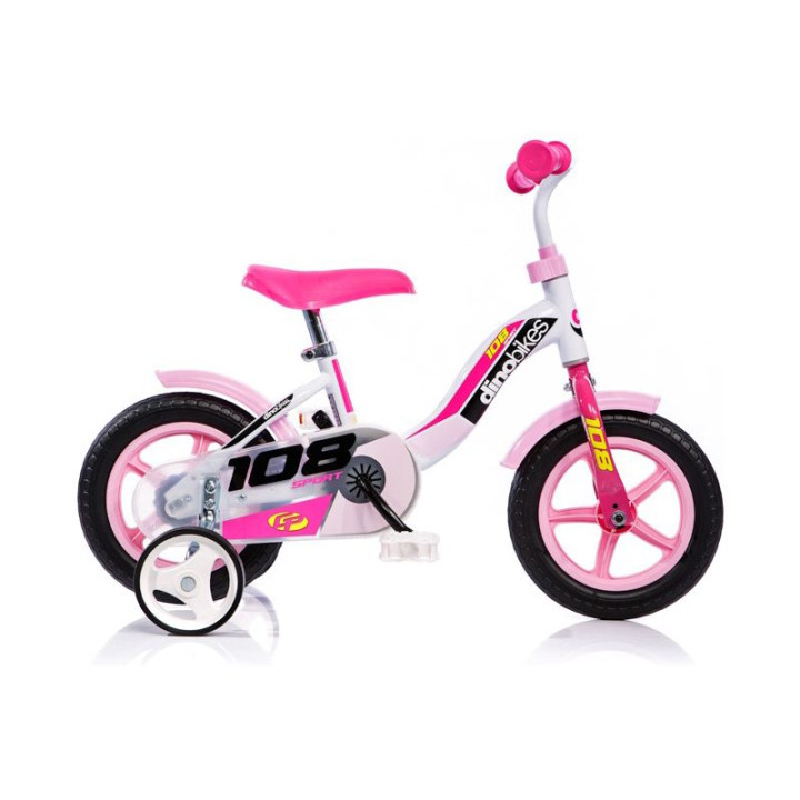 DINO Bikes - Dětské kolo 10" růžové