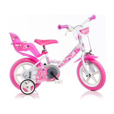 DINO Bikes - Dětské kolo 12" bílé