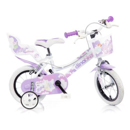 DINO Bikes - Dětské kolo 12" bílé