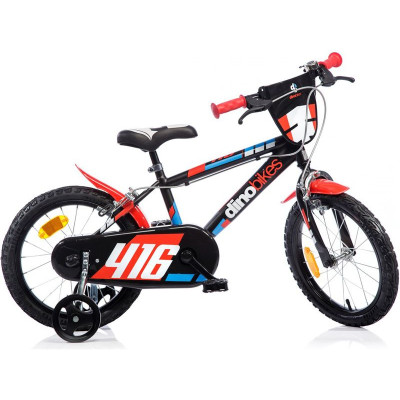 DINO Bikes - Dětské kolo 16" černo-červené