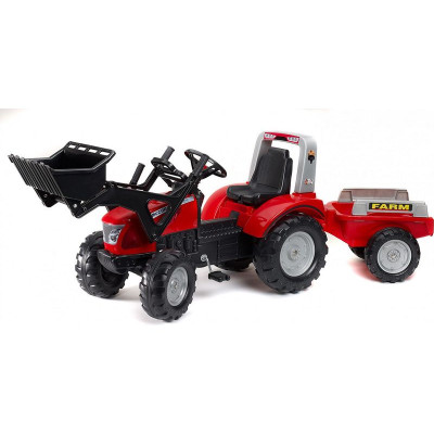 FALK - Šlapací traktor McCormick s nakladačem a vlečkou