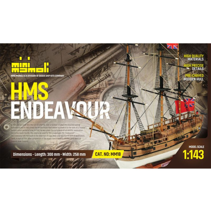 MINI MAMOLI H.M.S. Endeavour 1:143 kit