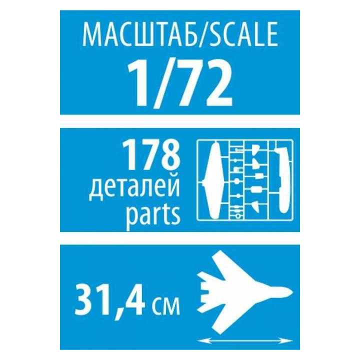 Model Kit letadlo 7294 - Sukhoi SU-27 UB "Flanker-C" (1:72)