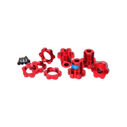 Traxxas - náboj kola 17mm hliník červený (4)