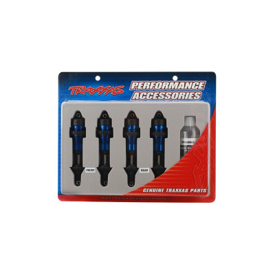 Traxxas - tlumič GTR hliník modrý (2)