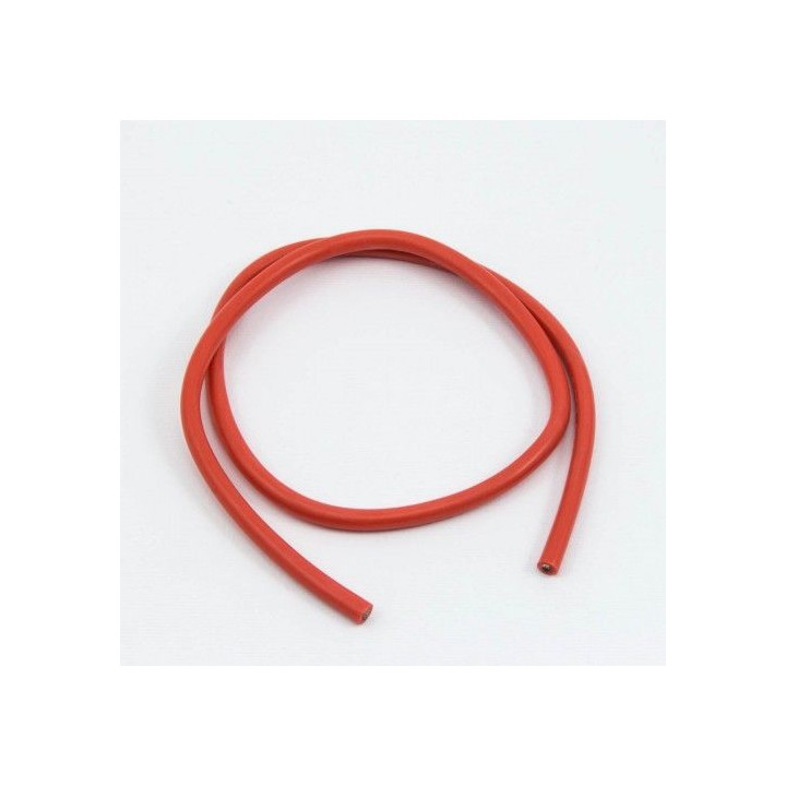 Silikonový kabel 3,3qmm, 12AWG, 0,5metr, červený