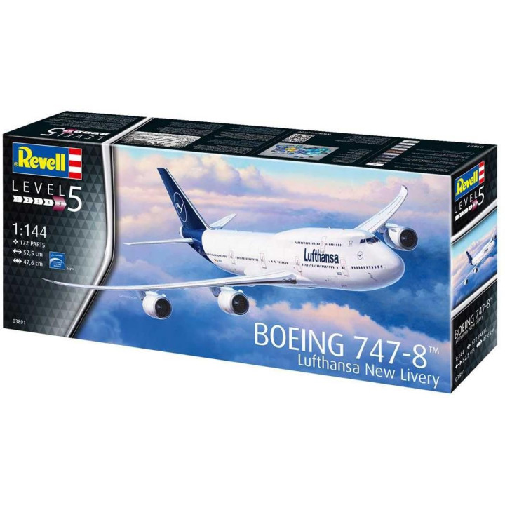 Plastic ModelKit letadlo 03891 - Boeing 747-8 Lufthansa "New Livery" (1:144)