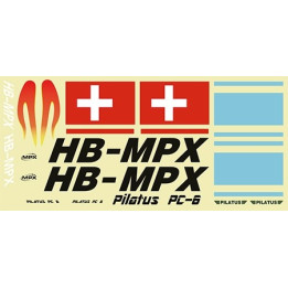 224373 nálepky PILATUS PC-6 modré
