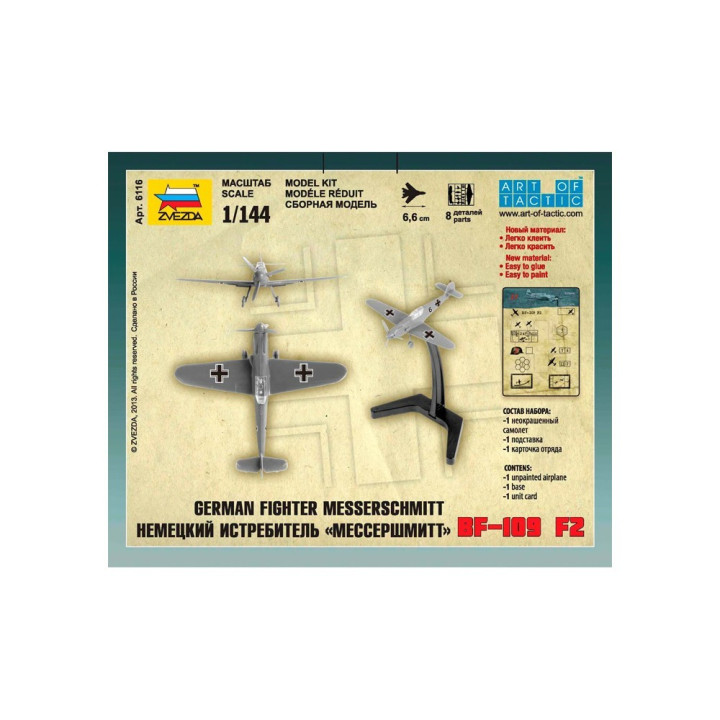 Wargames (WWII) letadlo 6116 - Messerschmitt Bf 109F-2 (1:144)
