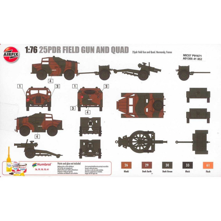 Classic Kit military A01305 - 25pdr Field Gun and Quad (1:76)
