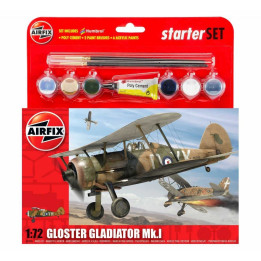 Starter Set letadlo A55206 - Gloster Gladiator (1:72)