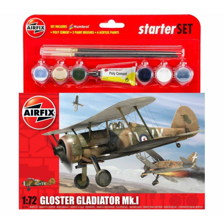 Starter Set letadlo A55206 - Gloster Gladiator (1:72)
