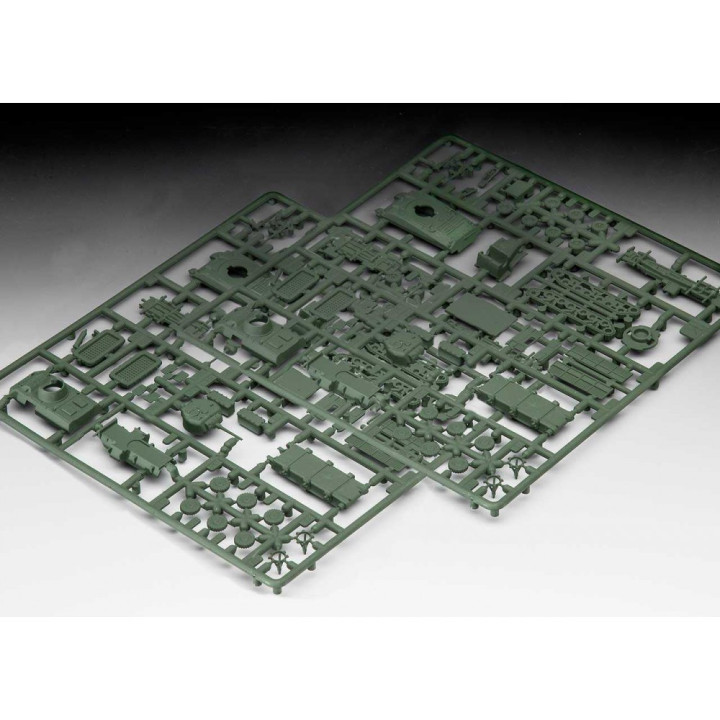 Plastic ModelKit military 03350 - US Army vehicles WWII M4 Sherman & M8 Greyhound & CCKW Truck (1:144)