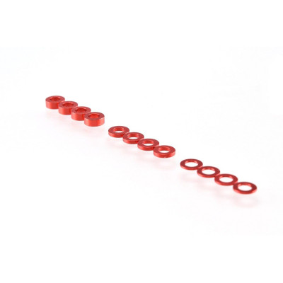 3mm sada podložek červené (0.5mm/1.0mm/2.0mm)