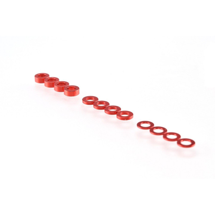 3mm sada podložek červené (0.5mm/1.0mm/2.0mm)