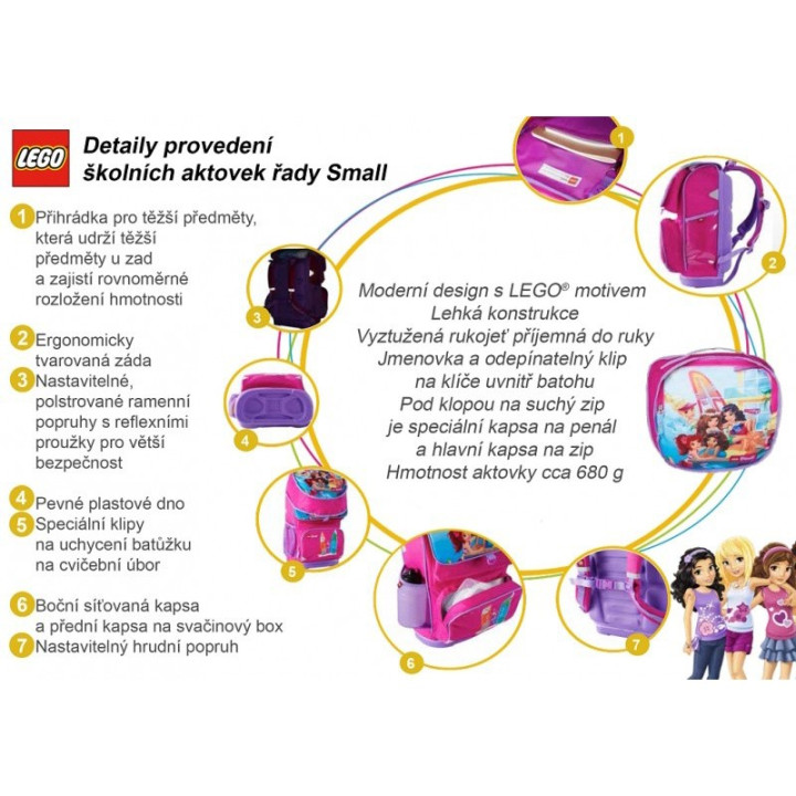 LEGO CITY Fire Small - školní aktovka, 2 dílný set