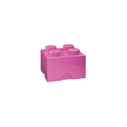 LEGO úložný box 250x250x180mm - růžový