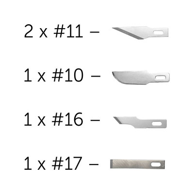 Modelcraft náhradní čepele (2xNO11, NO10, NO16, NO17)