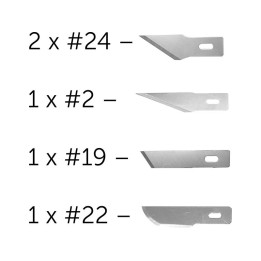 Modelcraft náhradní čepele (2x NO24, NO2, NO19, NO22)