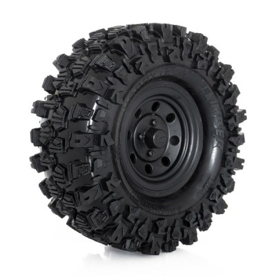 Kompletní CRAWLER 1/10 gumy "CLIMBER", černý disk, 2 ks.
