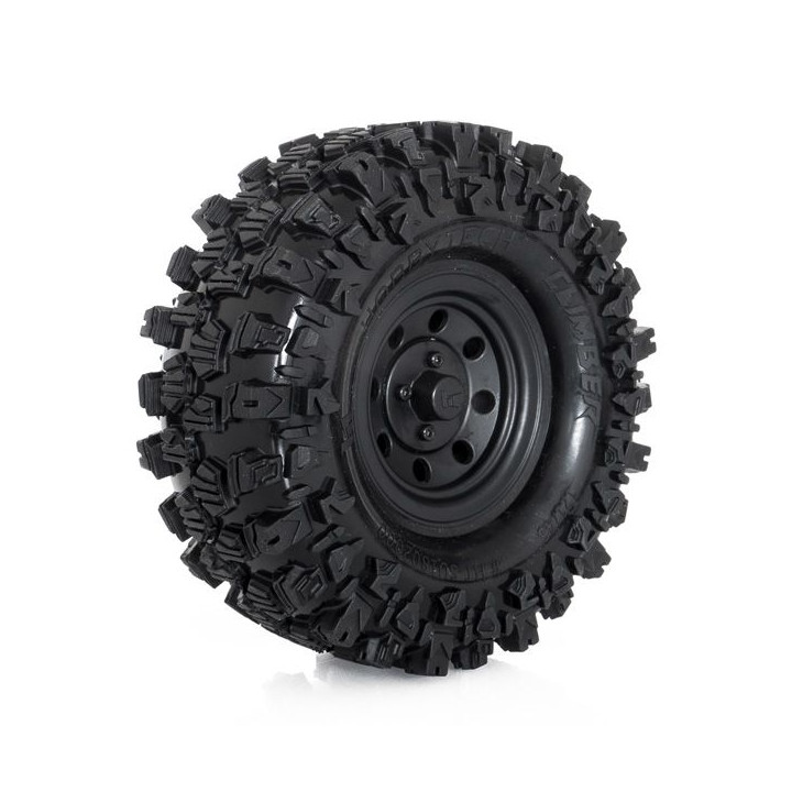 Kompletní CRAWLER 1/10 gumy "CLIMBER", černý disk, 2 ks.
