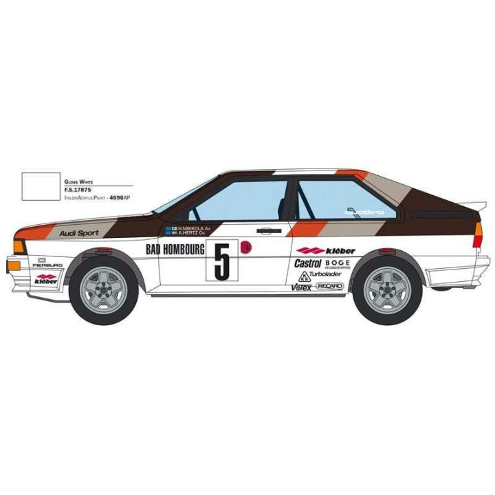Model Kit auto 3642 - Audi Quattro Rally (1:24)