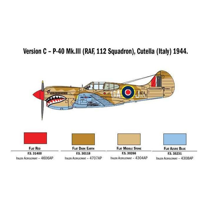 Model Kit letadlo 2795 - P-40E/K Kittyhawk (1:48)