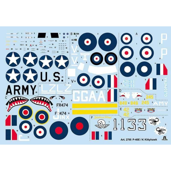 Model Kit letadlo 2795 - P-40E/K Kittyhawk (1:48)