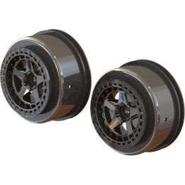Arrma disk SC 2.2"/3.0" 14mm Hex černý chrom (2)