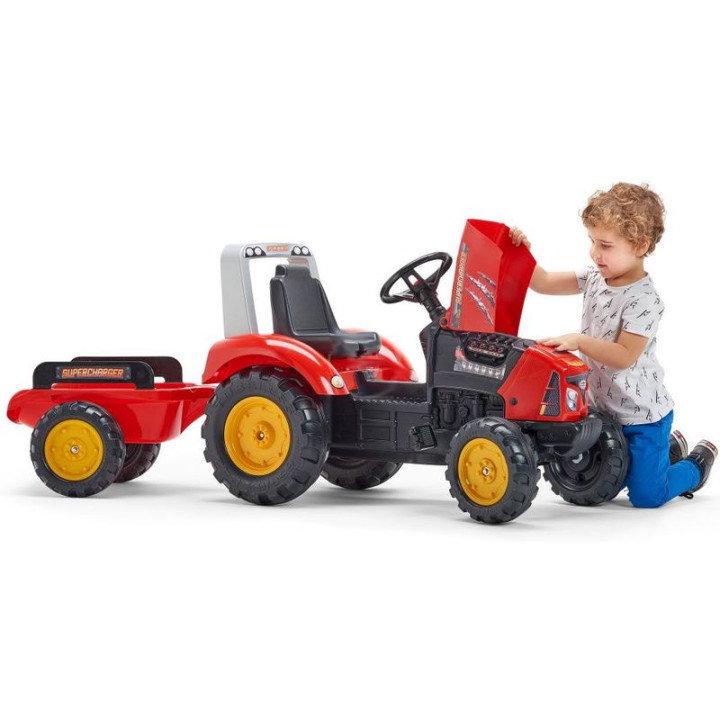 FALK - Šlapací traktor Supercharger červený