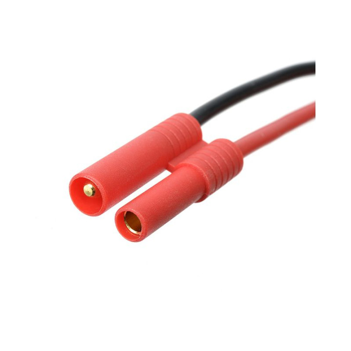 Konektor zlacený 4.0mm samec s kabelem 14AWG 10cm