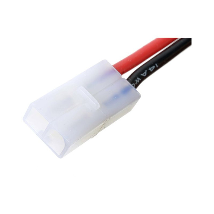 Konektor zlacený Tamiya samice s kabelem 14AWG 12cm